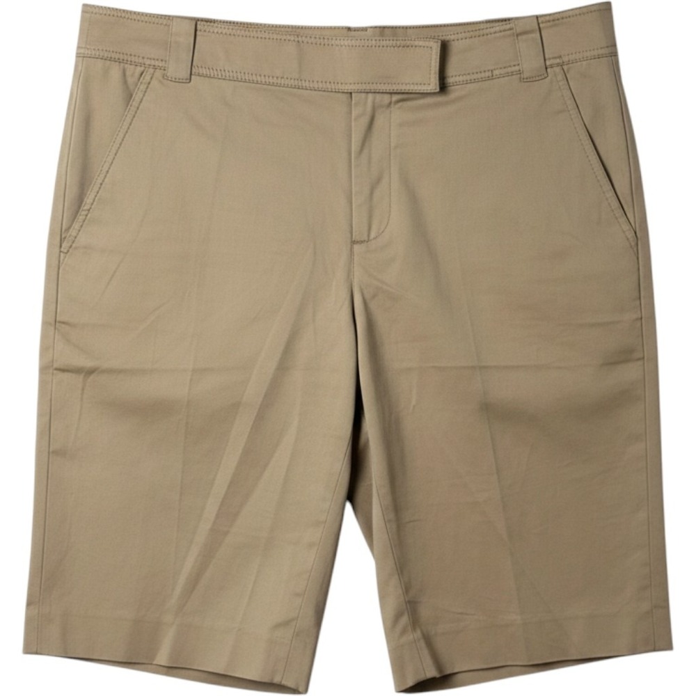 Tory Burch Shorts Women 10 Tan Cotton Stretch Bermuda Chino 13081224